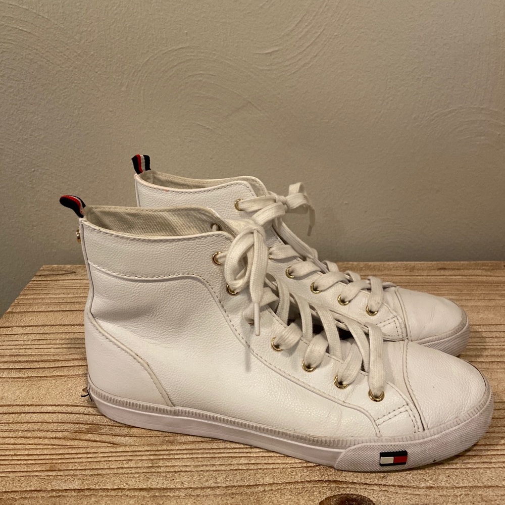 Tommy Hilfiger white high top sneaker